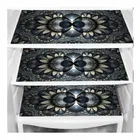 PVC Printed Fridge Top Cover with 3 Pcs Shelf Mats & Handle Cover 