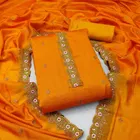 Vichitra Silk Unstitched Dress Material for Women 