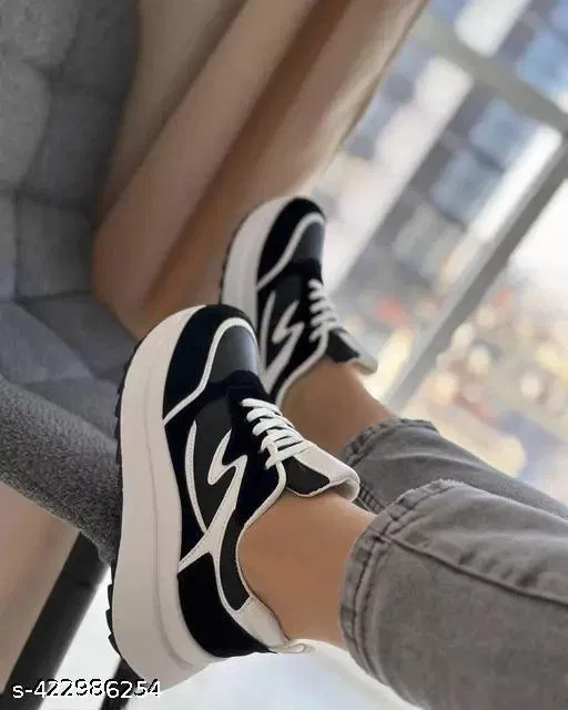 Casual Shoes for Women (Black, 5)