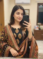 Bandhani Printed Jaipuri Designs Embroidered Top Bottom Duppata for Women 