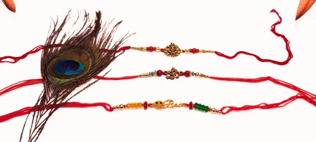Metal Rakhi for Kids (Multicolor, Pack of 3)