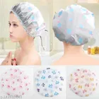 Plastic Waterproof Shower Caps (Multicolor, Pack of 3)