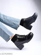 Shoetopia Girls Boots Black Suede Size 13-14 Years