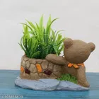 Resin Imported Teddy Bear Pot for Home Decor 