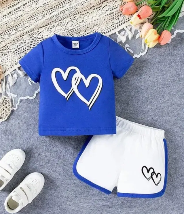 Hosiery Clothing Set for Kids (Blue, 0-3 Months)