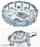 Crystal Turtle with Plate & Pyramid Showpieces 