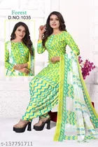 Synthetic Unstitched Dress Material for Women & Girls 