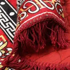 Alaqsa Pooja Aasan for prayer 19x19inch Red Pack of 2