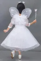 Cotton Blend Solid Dress for Girls 