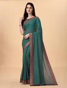 Silk Embroideried Saree for Women 