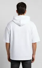 Polyester Printed T-shirt for Men, White 