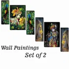 MDF 2 Pcs Designer Wall Painting for Home & Office 