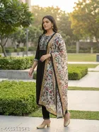 Solid A-line Kurta Set for Women 