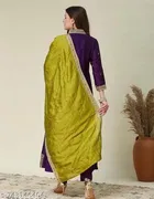 Anarkali Sequence Work Dupatta Set for Women 