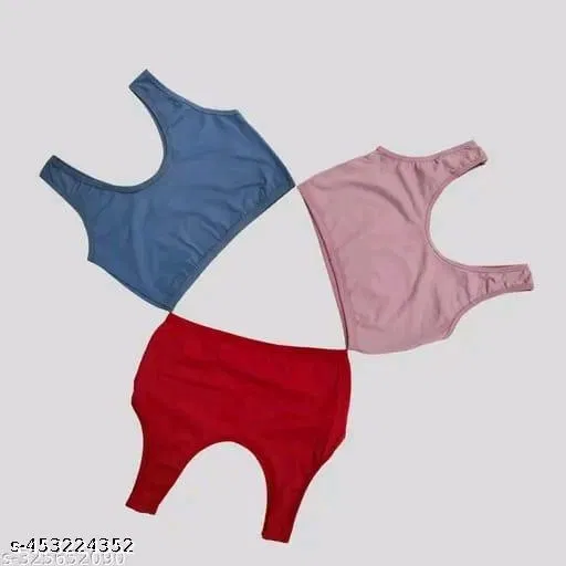 Sports Bra for Women, Pack of 3 (Red, 30A)