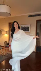 Pre-draped Georgette Saree for Women 