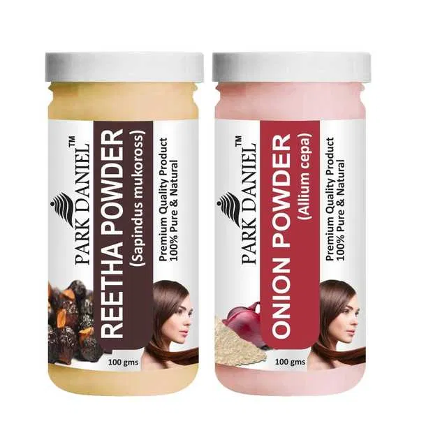 Park Daniel Pure & Natural Reetha & Onion Powder (Pack Of 2, 100 g) (SE-252)