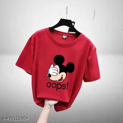 Polycotton T-shirt for Women, Red (XS)