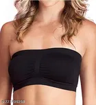 Bandeau/Tube Bra with Bows for Women, Pack of 2 
