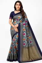 Art Silk Floral Print Saree for Women 
