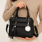 PU Solid Satchel Bag for Women