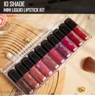 Liquid Lipstick for Women, Multicolor, Pack of 10