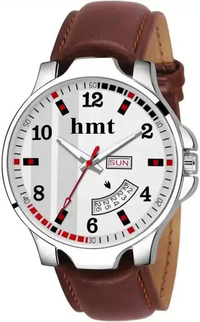 HMT Analog Watch for Men (Brown & White)