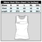 Active Polyester Vests for Men ,White 