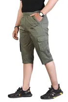 Cotton Cargo Three Fourths Pant for Men 