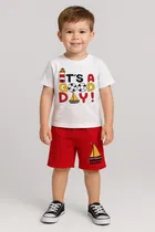 Cotton Blend Printed Clothing Set for Boys 