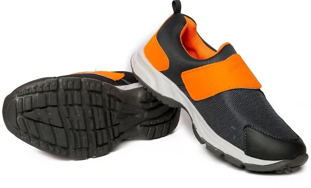 Sports Shoes for Men (Orange & Black, 7)