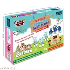 Bookford Exciting Puzzle Combo Set of 2 Jigsaw Puzzle - Action Words & 3 Piece Addition & Subtration Learning Game
