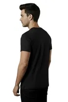 Cotton Blend Printed T-shirt for Men, Black 