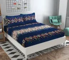 Polycotton Printed Double Bedsheet with Two Pillow Covers 