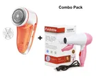 1290 Dual-Speed 1000W Foldable Hair Dryer and Electric Lint Remover 