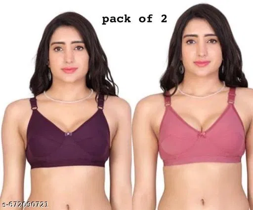 Padded Bra for Women (Pink, 40B)