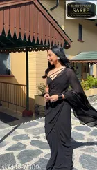 Pre-draped Georgette Saree for Women 