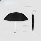 J Handle Umbrella [Black]