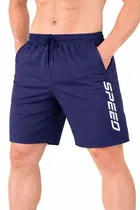 Polycotton Athletic Shorts for Men ,Blue 
