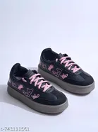 Shoetopia Girls Sneakers Black 
