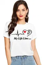 Half Sleeves Printed T-shirt for Women & Girls 