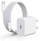 20 W Quick Charge 3 A Wall Charger for Mobile with Detachable Iphone Cable (White, Pack of 1)