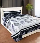 Polycotton Printed Double Bedsheet with Two Pillow Covers 
