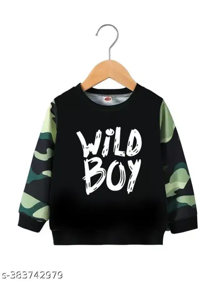 Full Sleeves T-Shirt for Boys (Black, 4-5 Years)