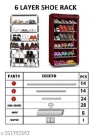 Metal 6 Layer Collapsible Multipurpose Rack 