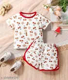 Poly Silk Half Sleeves T-Shirt with Pant Clothing Set for Kids 