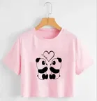 Printed Crop T-shirt for Women 