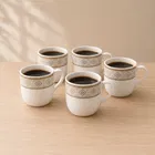 Ceramic Tea & Coffee Cup, White, Pack of 6 