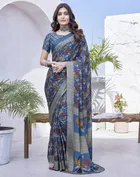 Chiffon Printed Saree for Women 