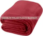 Solid Polar Fleece Blanket Red 